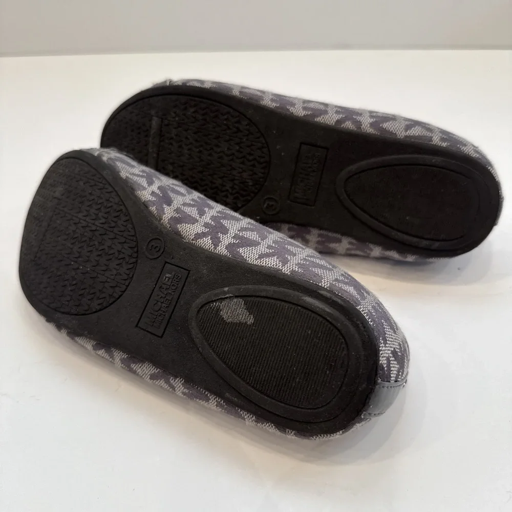 Michael Kors Tori Drew 2‎ Signature Tan Black Ballet Flats Girls Youth Size 3